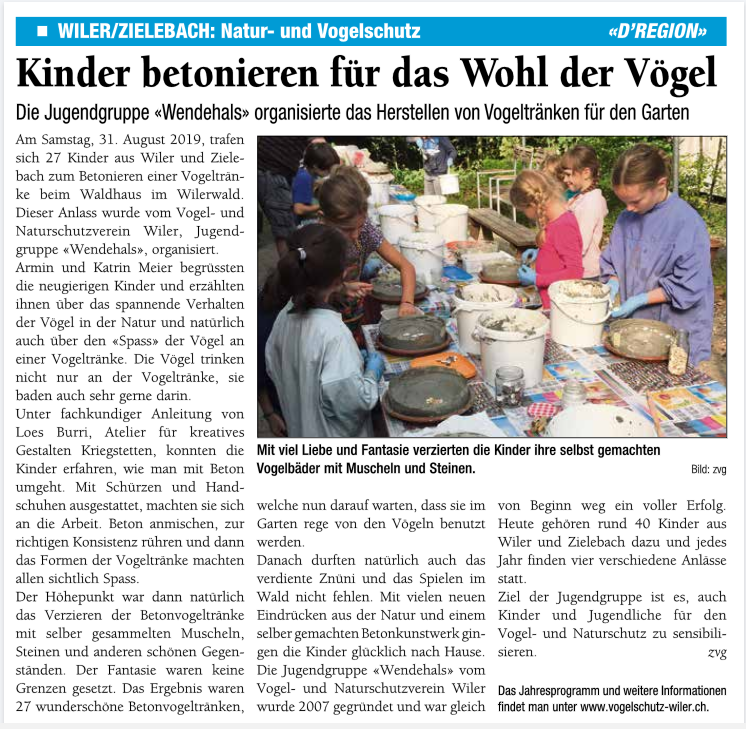 Zeitungsbericht d'Region